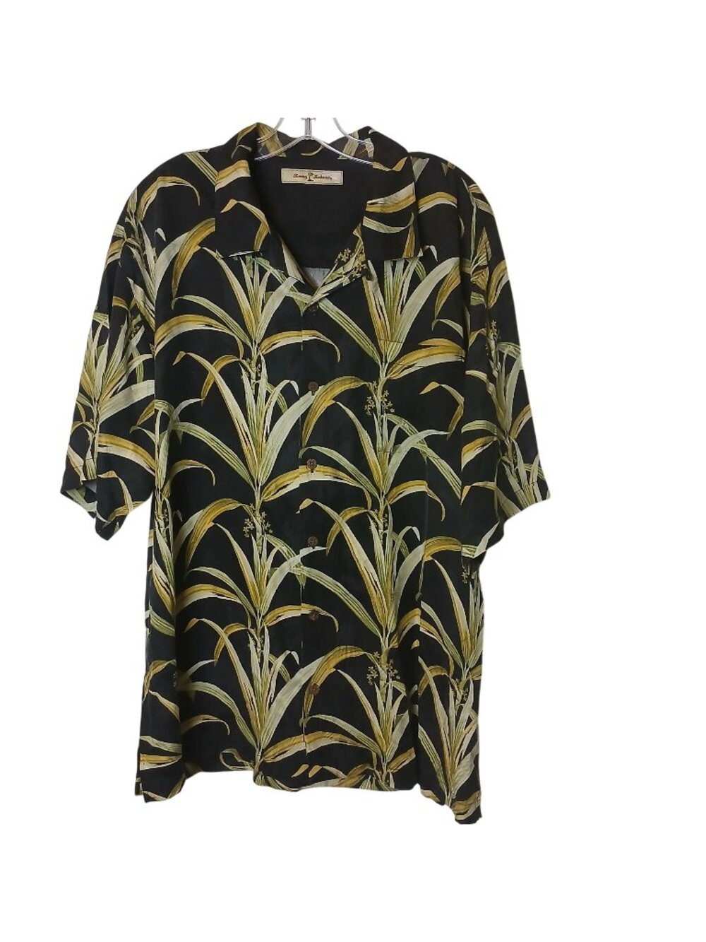 Tommy Bahama XL Hawaiian 100% Silk Shirt Tropical  Print #I-10